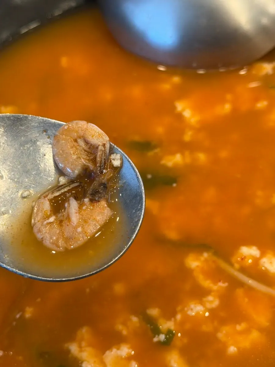 Refreshing sundubu jeongol broth with seafood