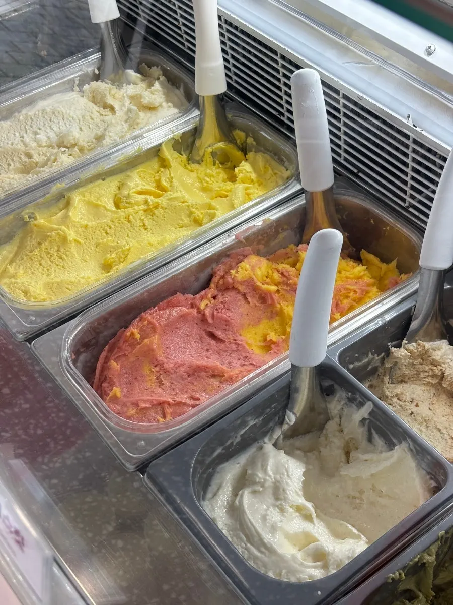 Interior of Hi Gelato with menu signage