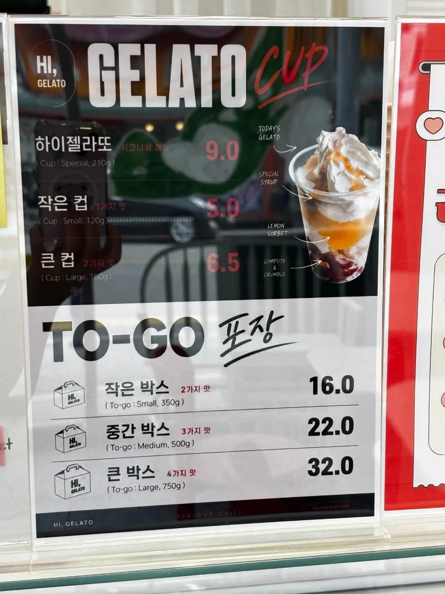 Close-up of the lemon sorbet gelato