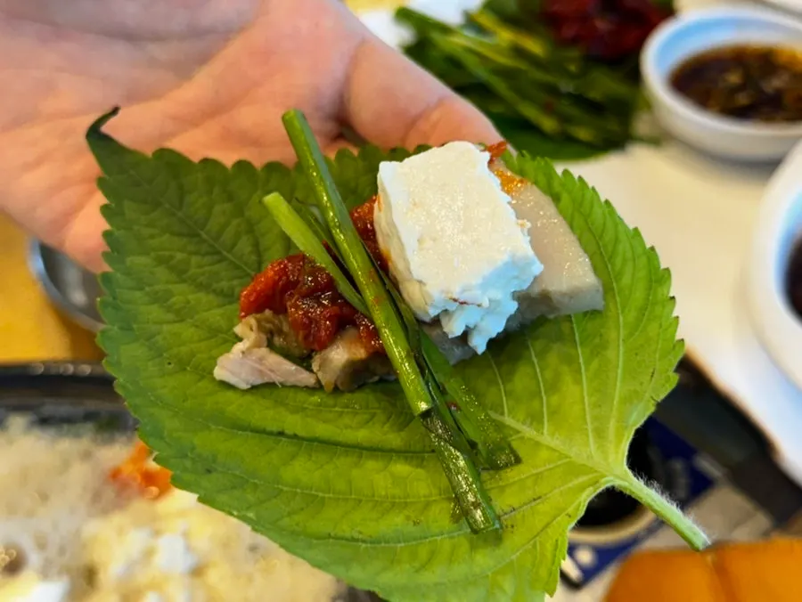 A plate of grilled seasoned pollock