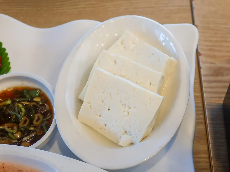 Handmade tofu made in-house