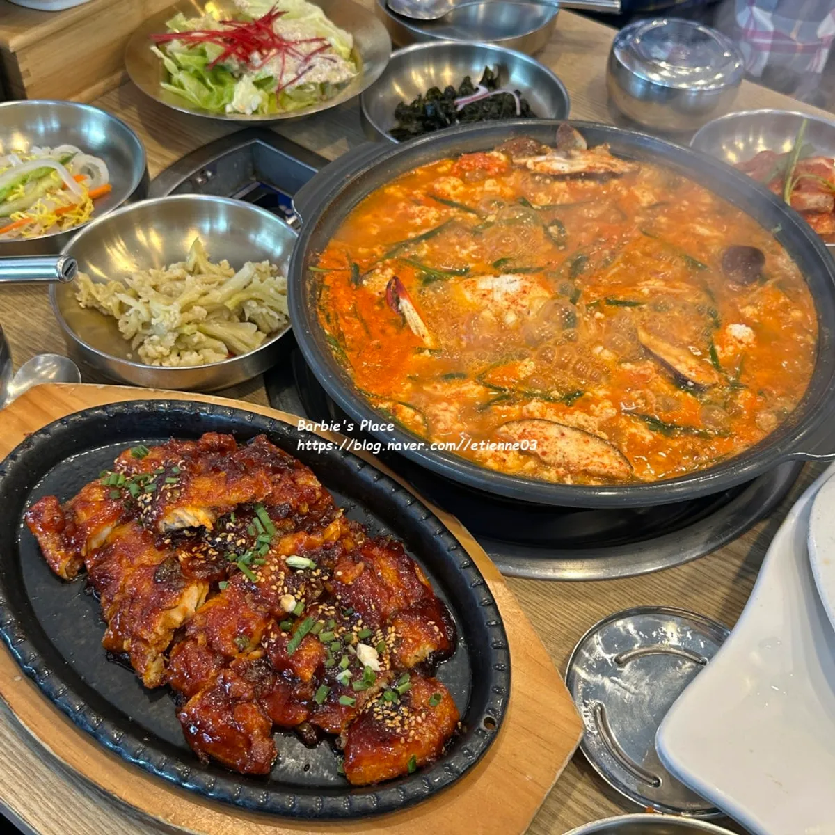 4인분으로 차려진 초당 명품 밥상 한상