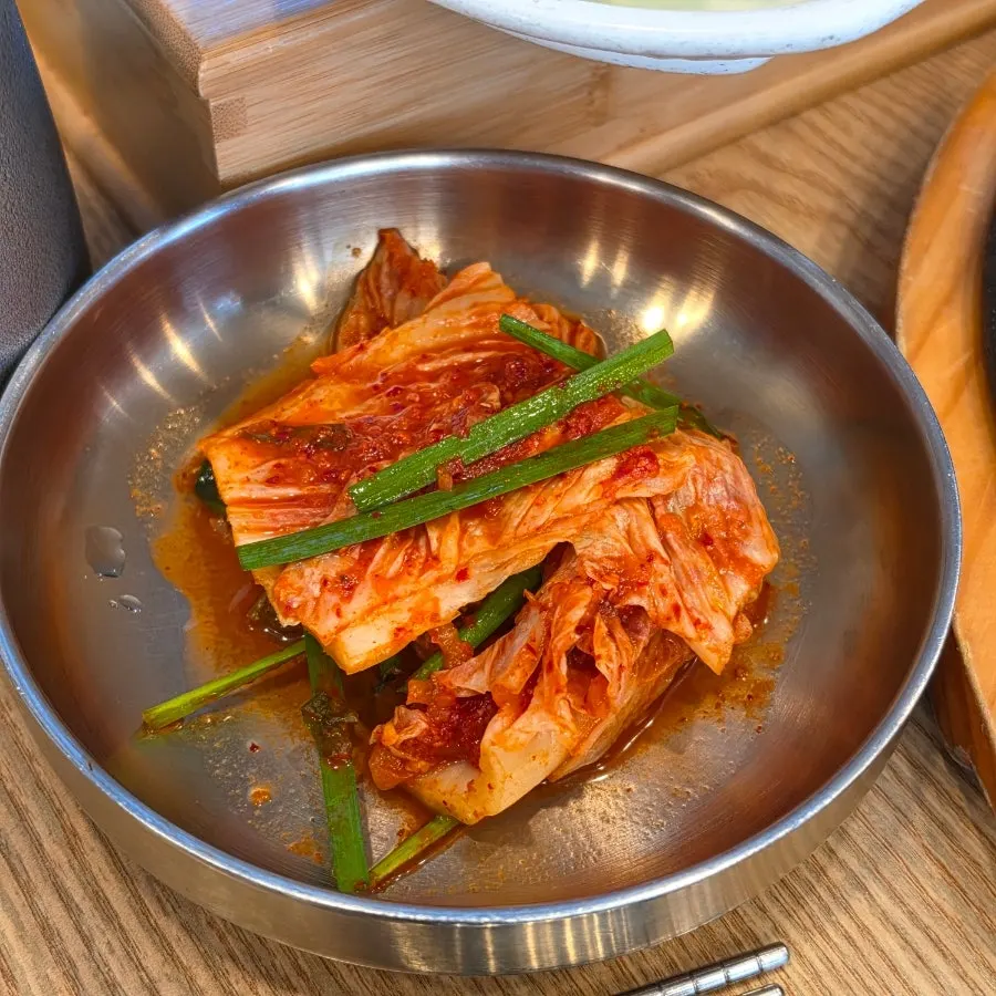 두부삼합의 수육 클로즈업
