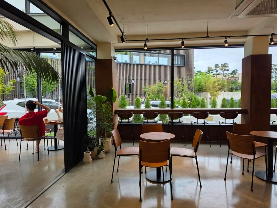 The newly refreshed roastery café space