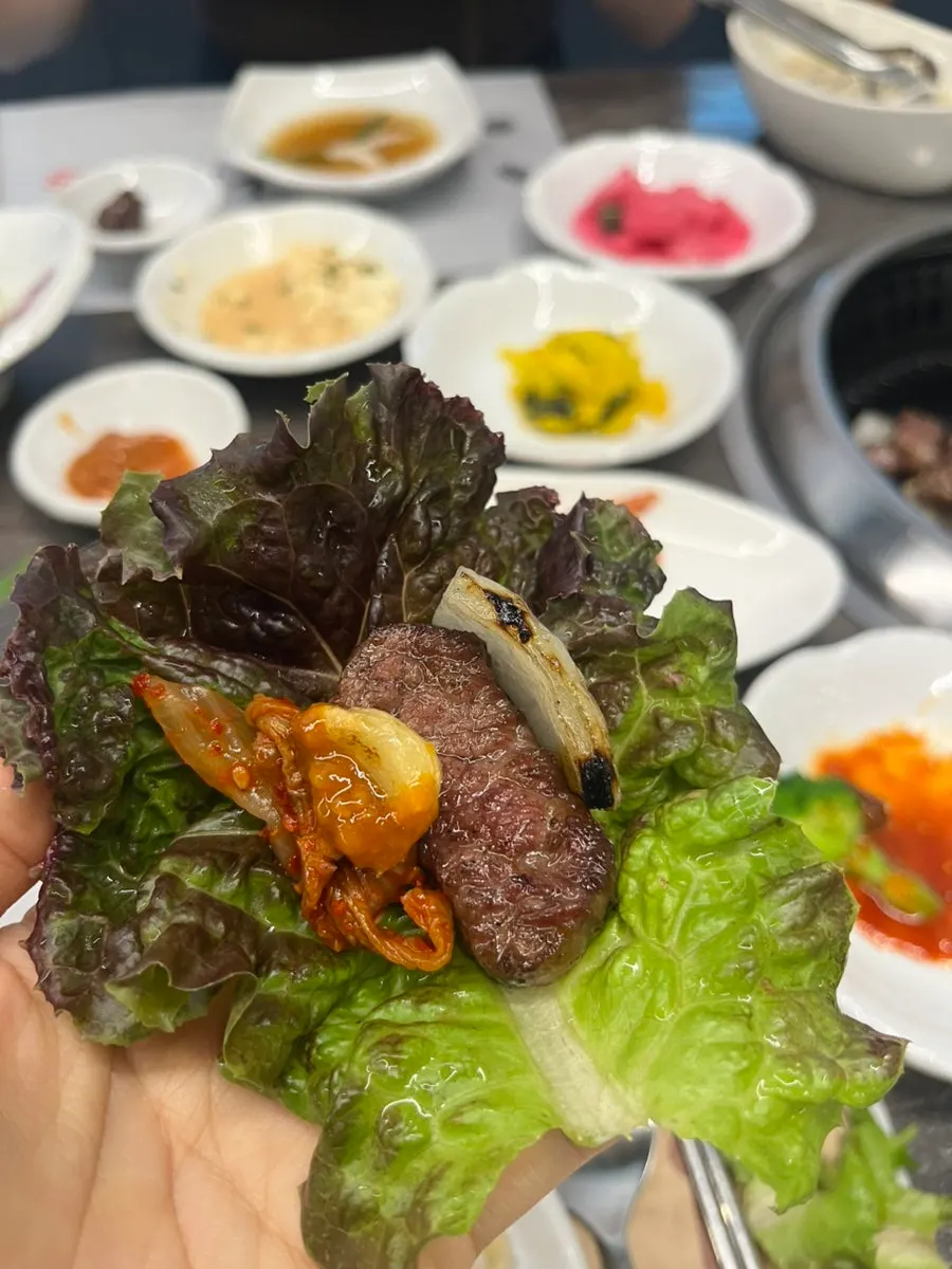 상추에 싸 먹는 우대갈비 쌈