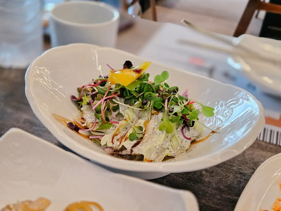 Close-up of side dishes that pair well with the meat