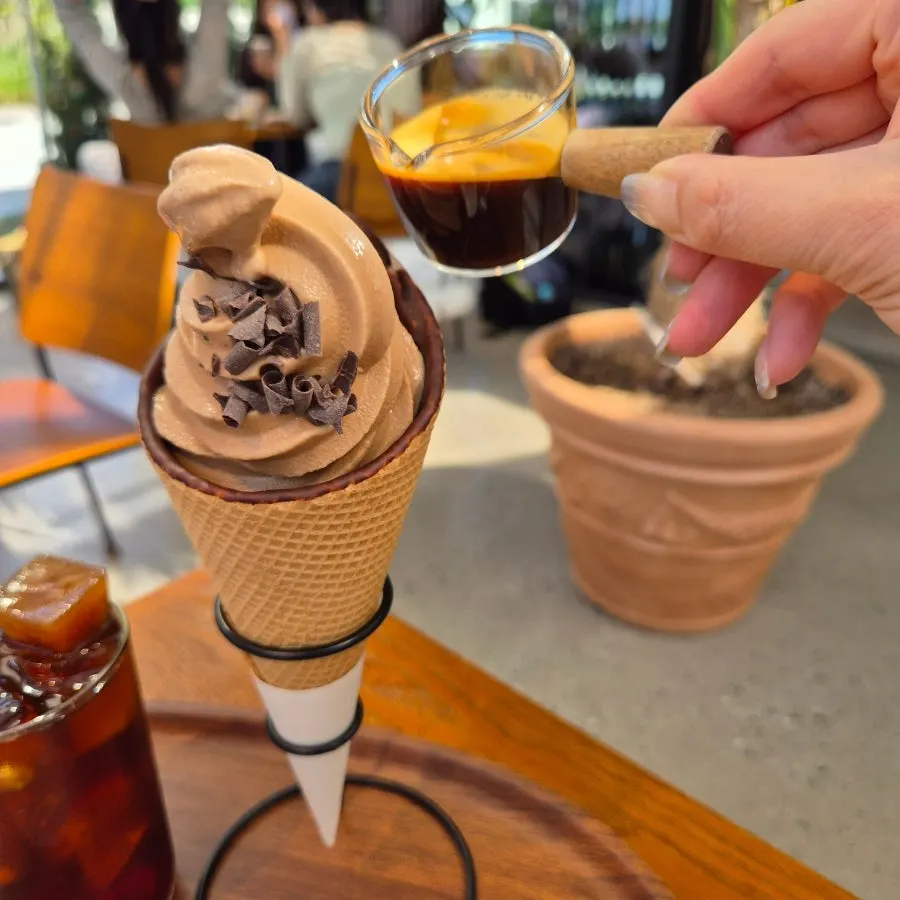 A drink on the table at Coffee Dripper