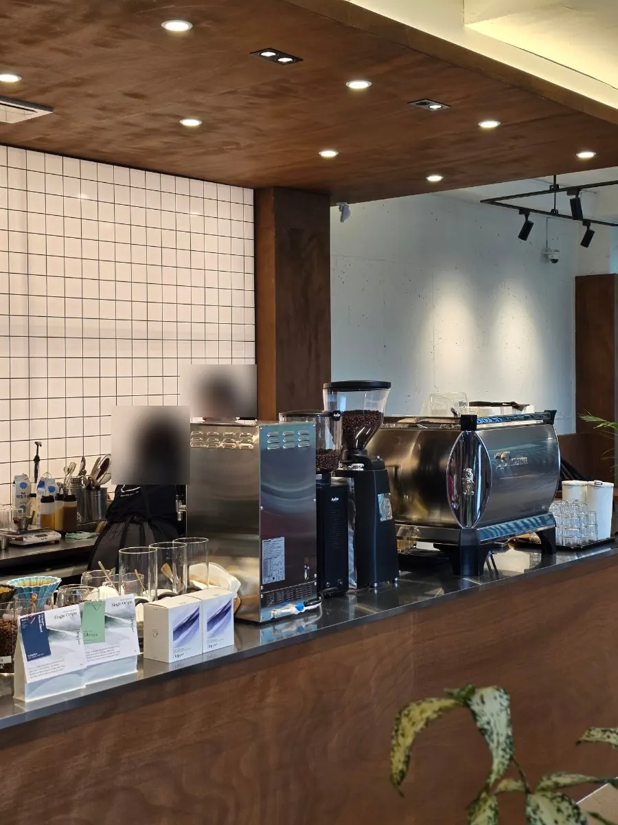 Bar area with drip coffee equipment