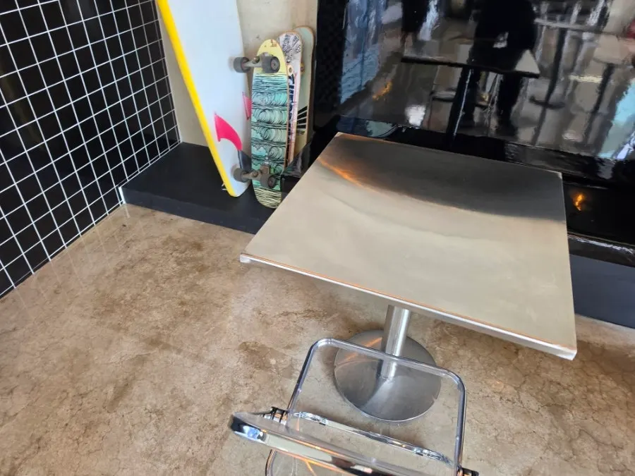 Pet-friendly dining hall at Moana Burger