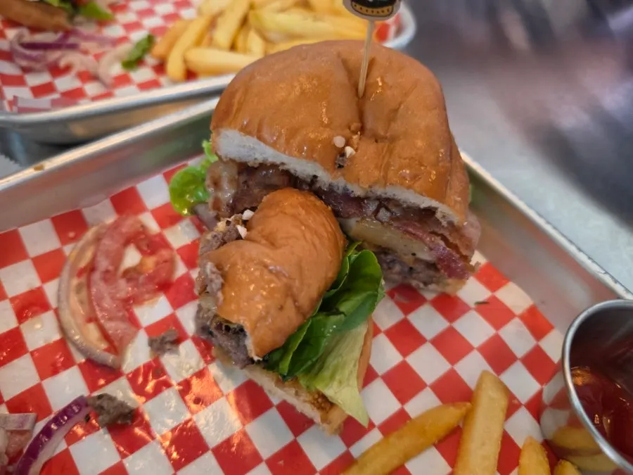Close-up of crispy-outside, soft-inside fries