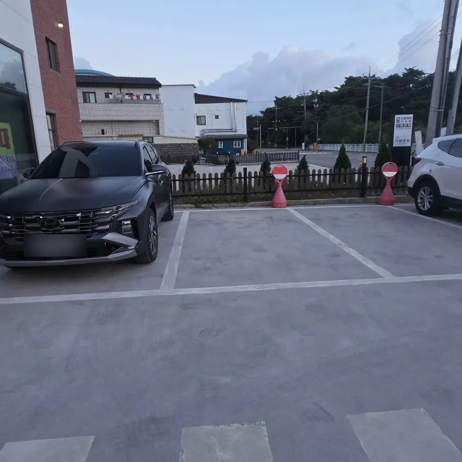 Dedicated parking lot in front of Moana Burger in Gangneung