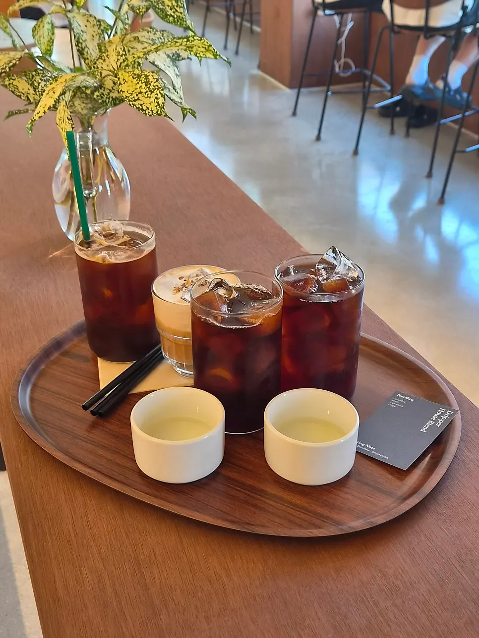 A drink placed on a terrace table
