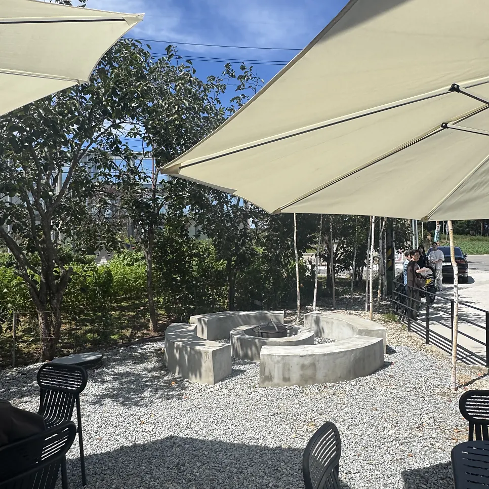 Outdoor café tables