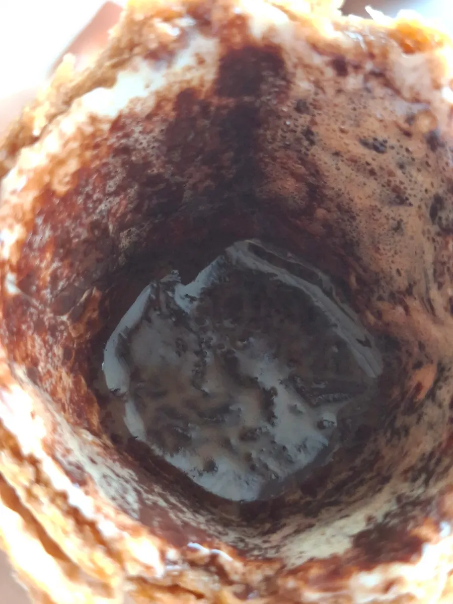 The cone after drinking the coffee