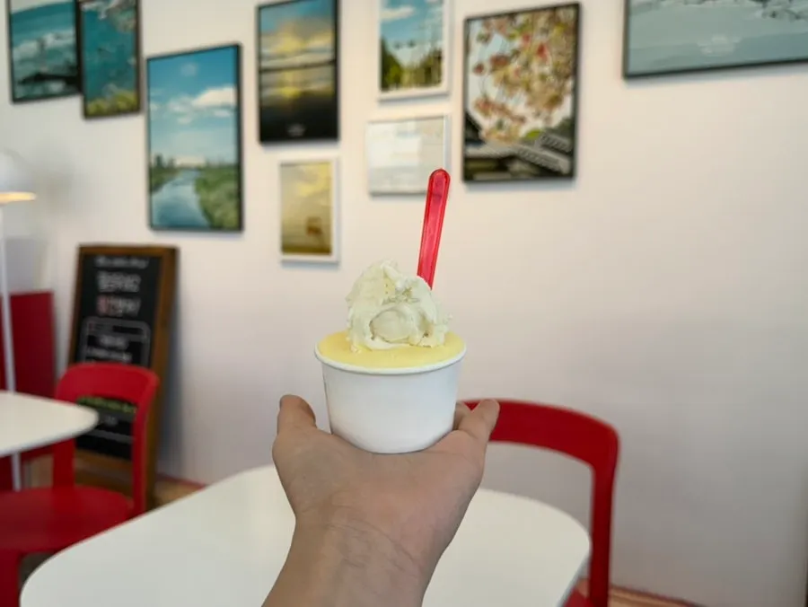 Nutty corn gelato