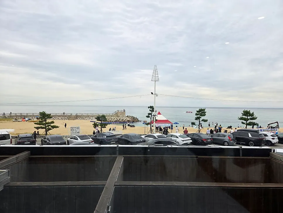 Interior with panoramic ocean-view window seats