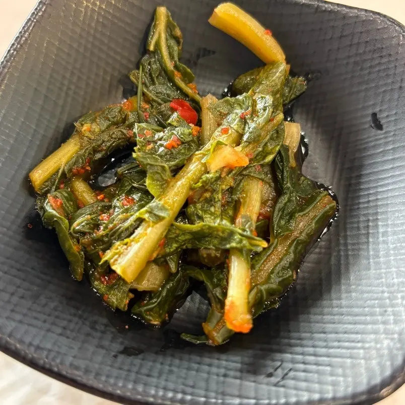 밑반찬 접시 클로즈업