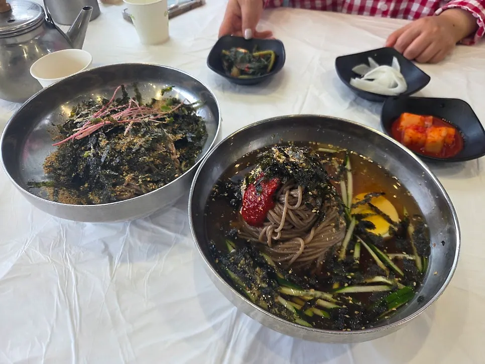 Menu board for makguksu and sundubu kalguksu