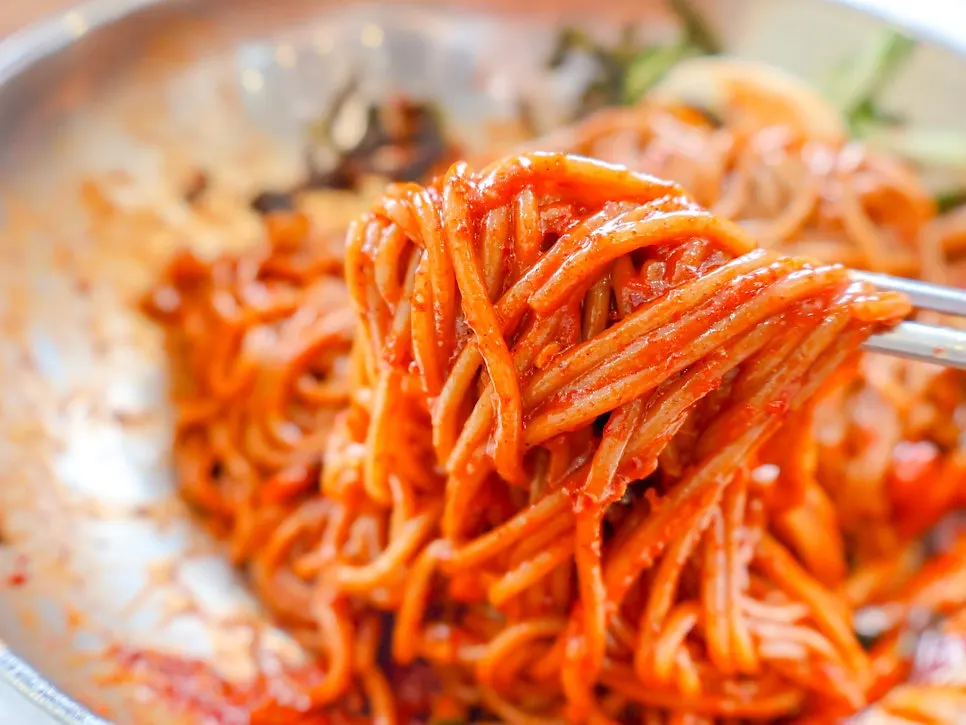 명태식혜 비빔막국수
