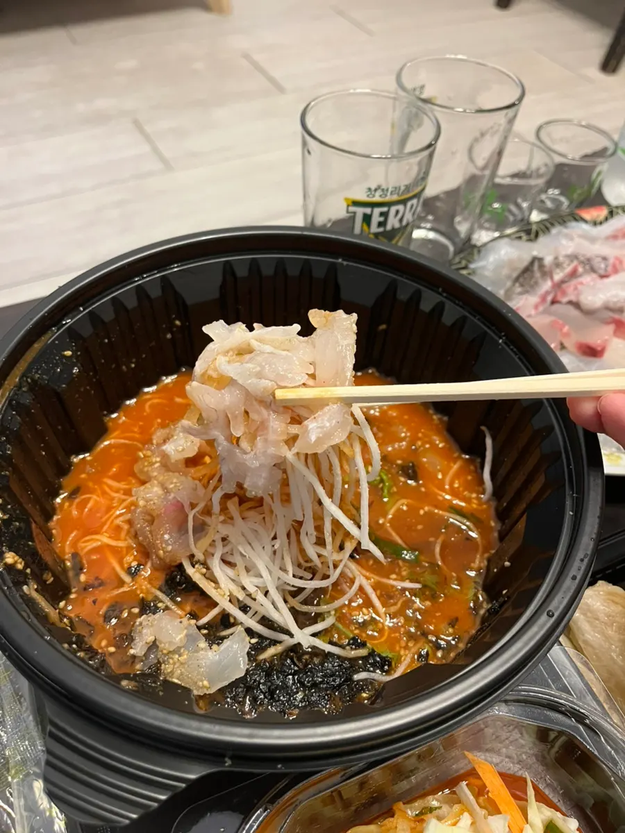 야채모둠과 함께 먹는 회