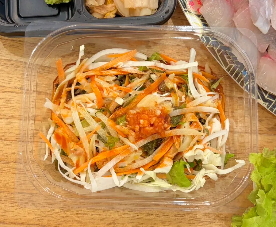 야채무침과 기본스끼 구성