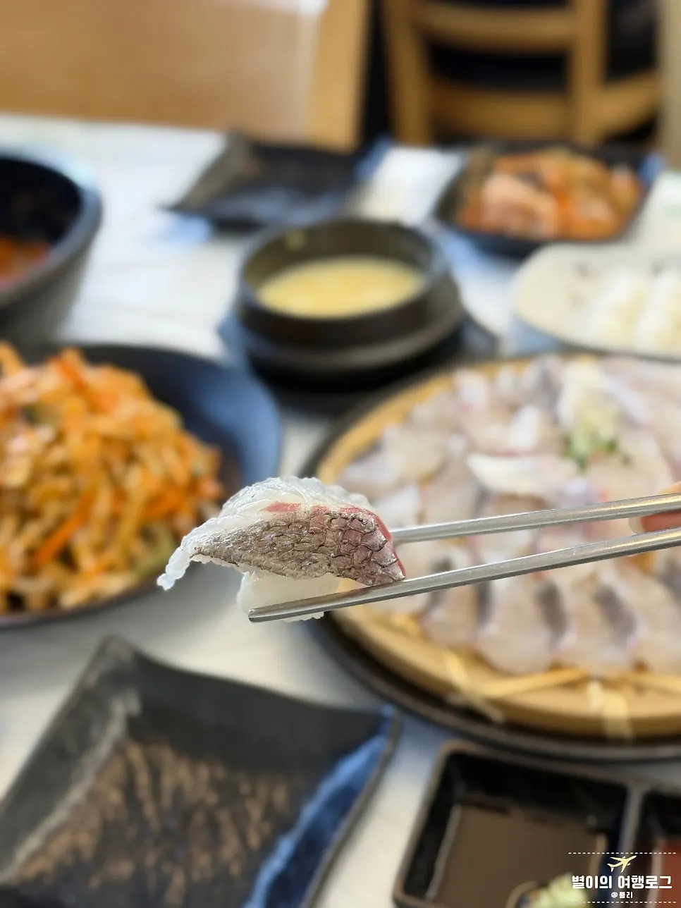 Sashimi sushi made with red sea bream yubiki on sushi rice