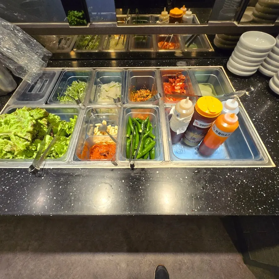 Korean barbecue restaurant menu board