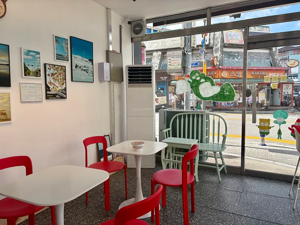 Stylish interior space inside the café