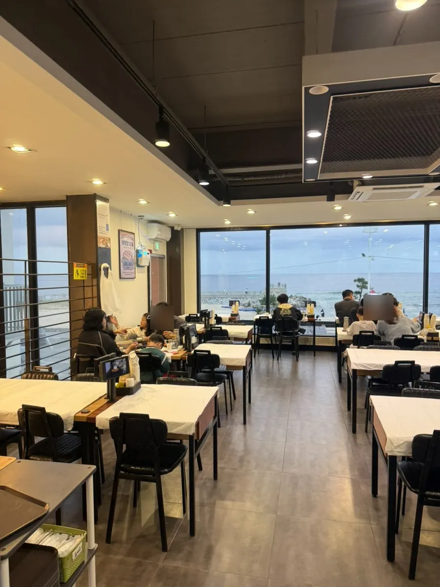 2nd-floor hall with an ocean view of Gangmun Beach