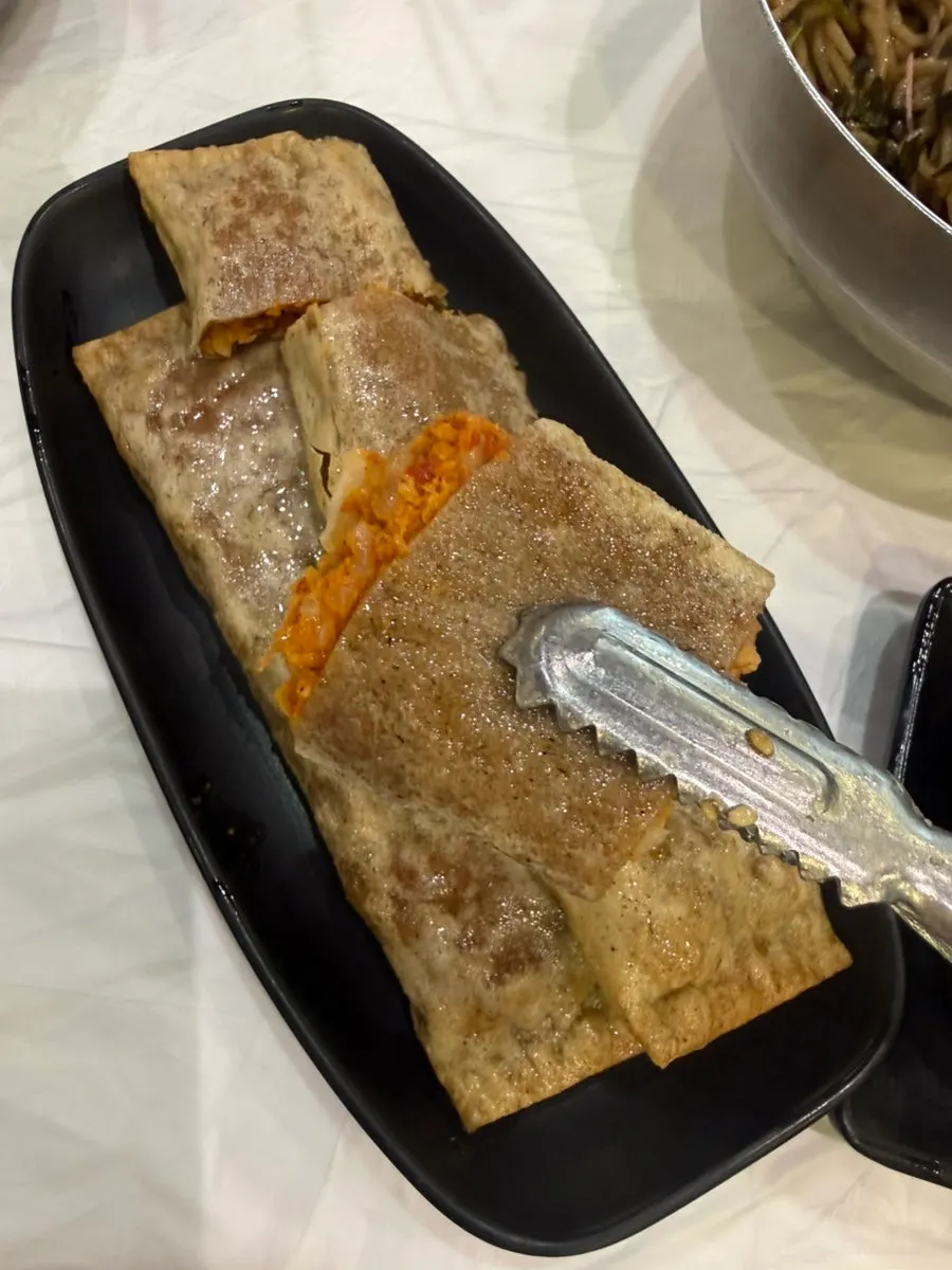 Buckwheat pancake fried crispy on the outside