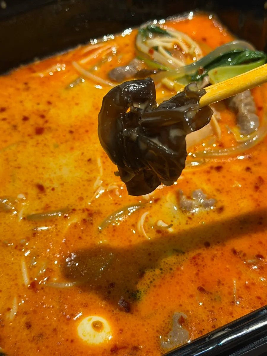 Malatang broth and dumpling