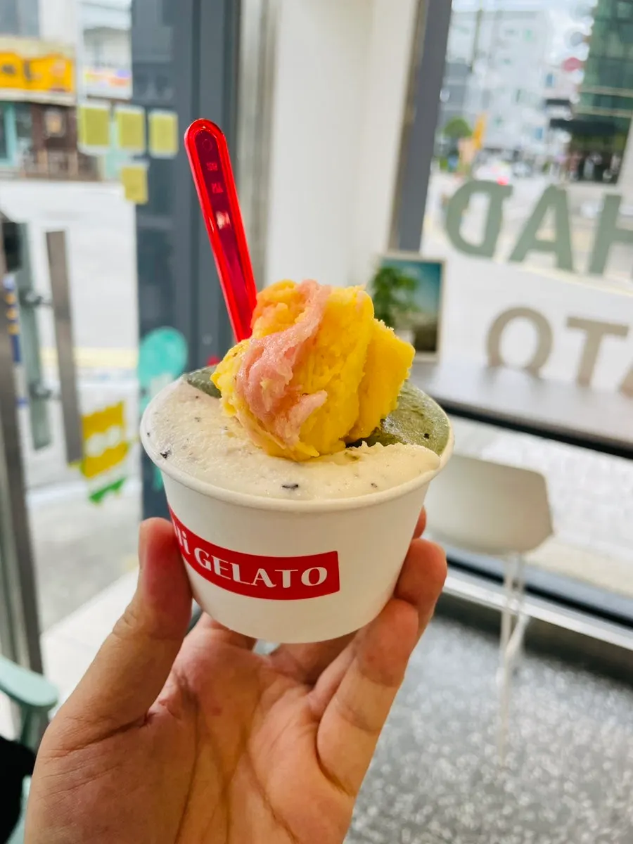 A generously sized taste-topping gelato