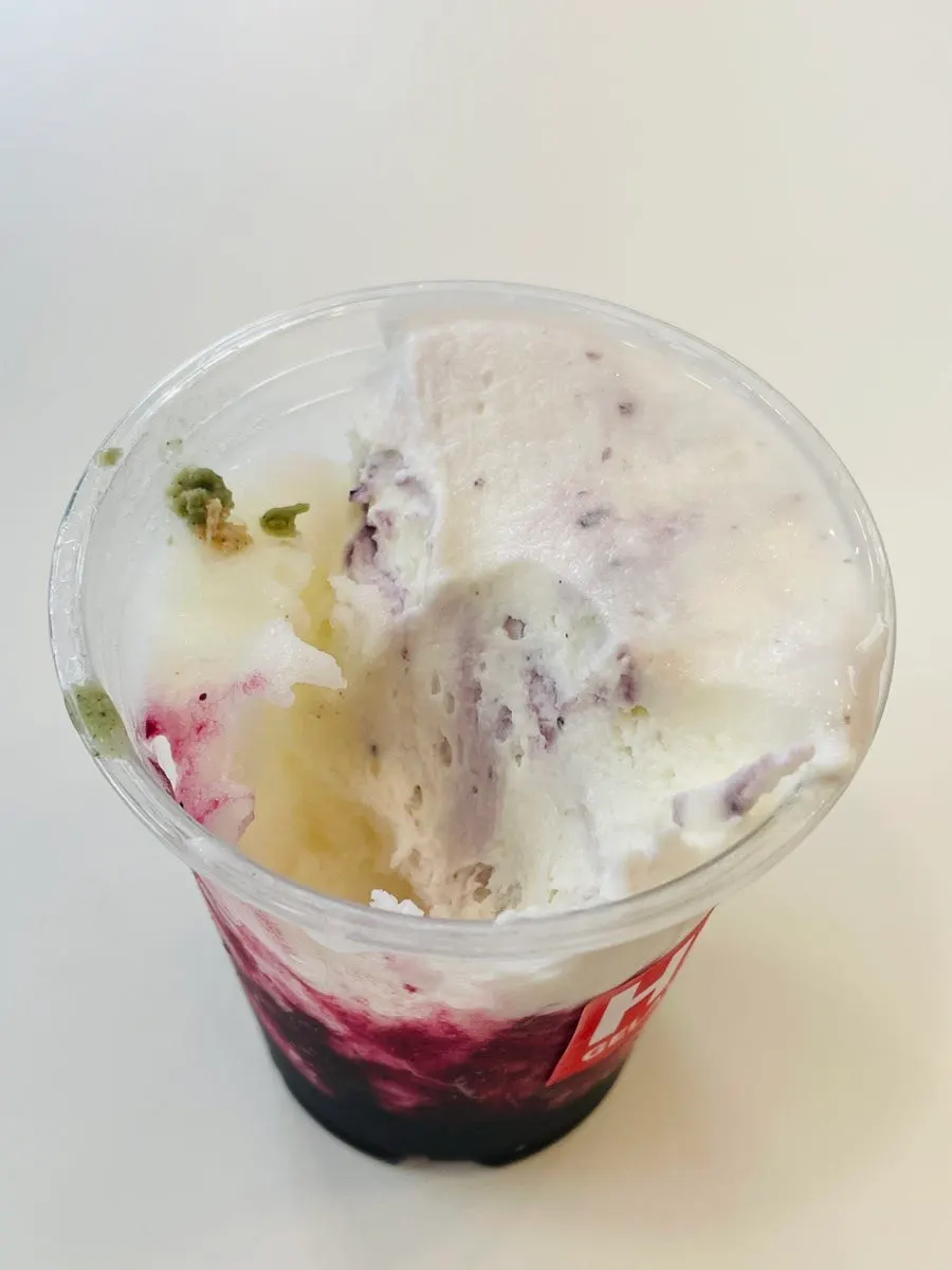 Vanilla gelato inside the signature cup