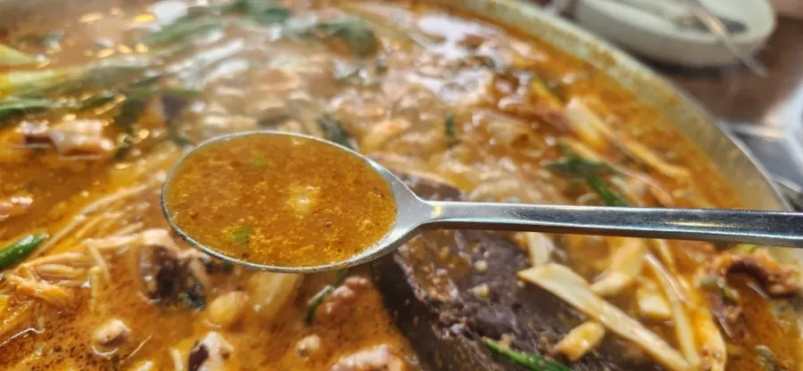 Whole blood sausage found in the hot pot