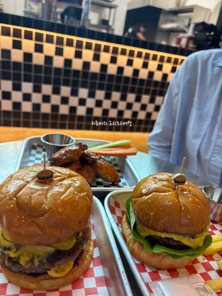 Handmade burger with a glossy, butter-toasted bun