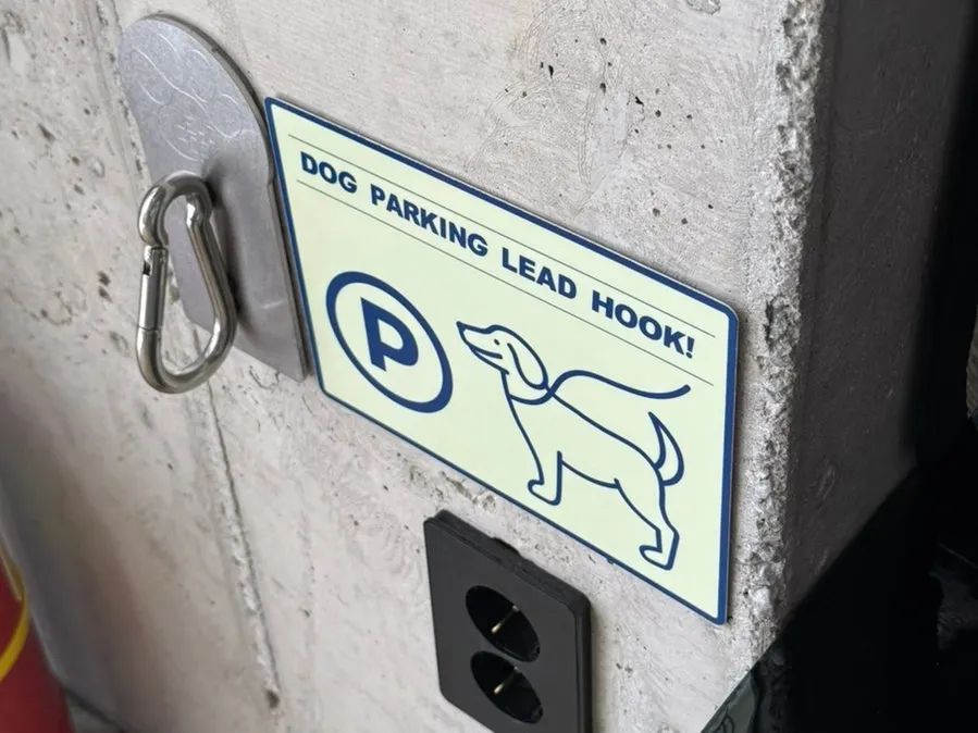 Pet-friendly seating area at Moana Burger