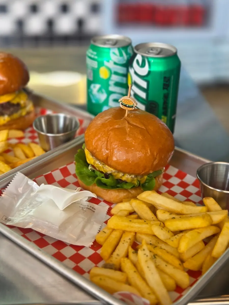 Handmade burger with the Moana special sauce