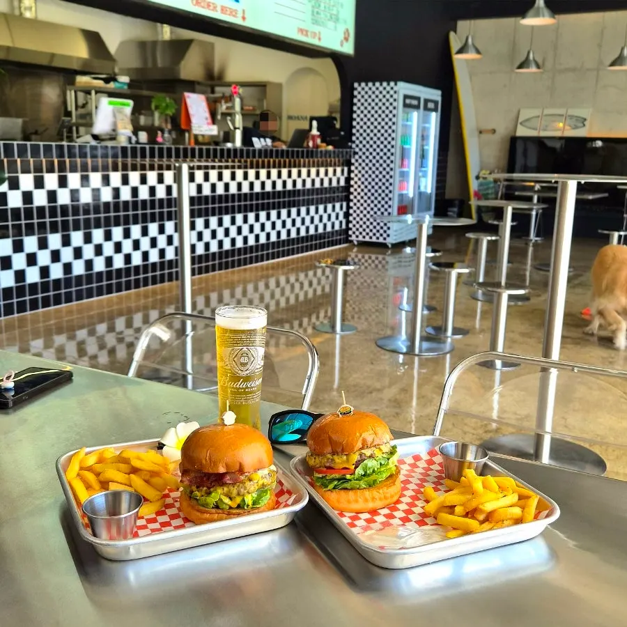Handmade burger with standout presentation
