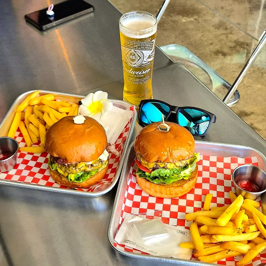 Handmade burger with standout presentation
