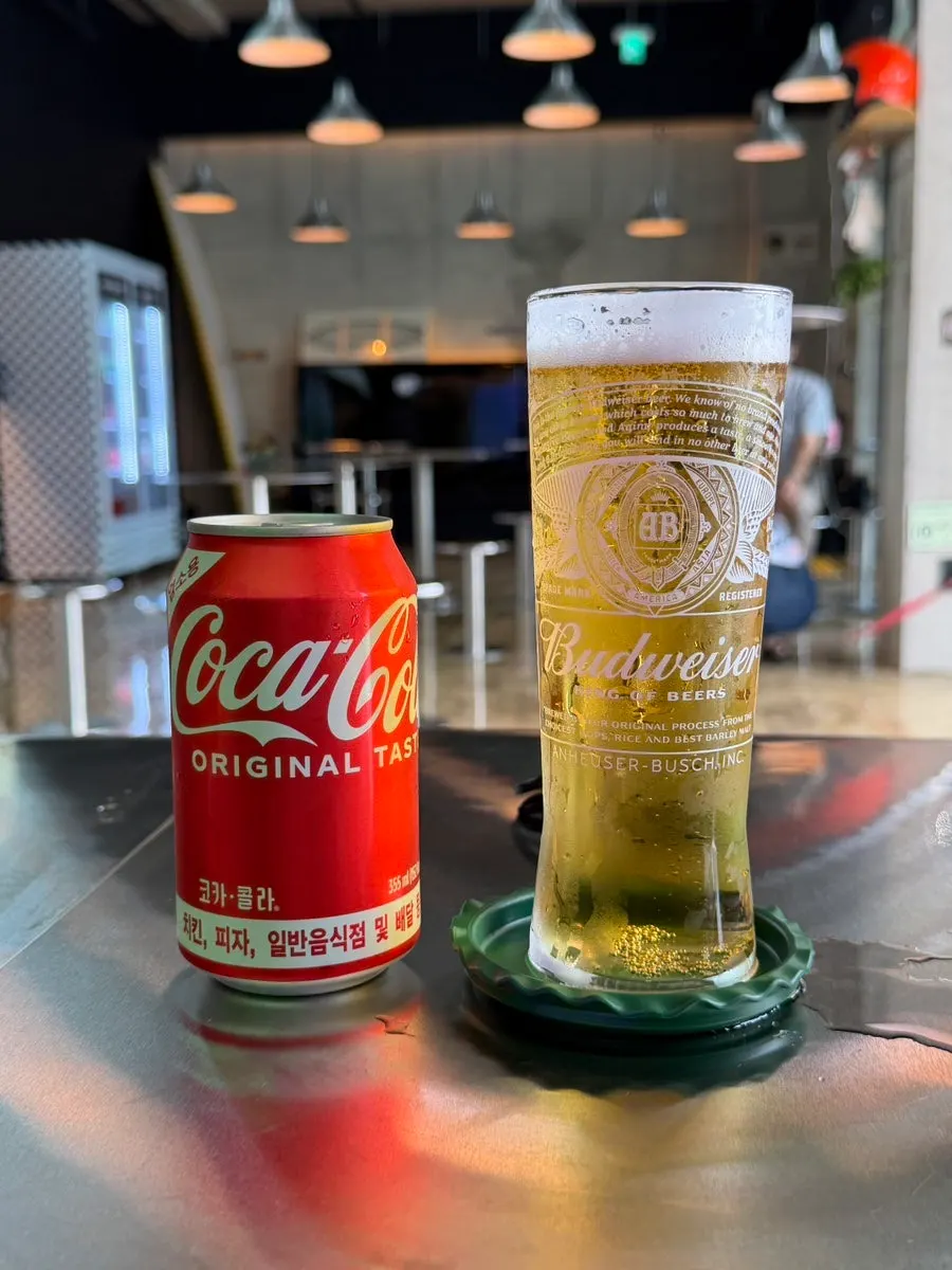 버드와이저 생맥주와 수제버거