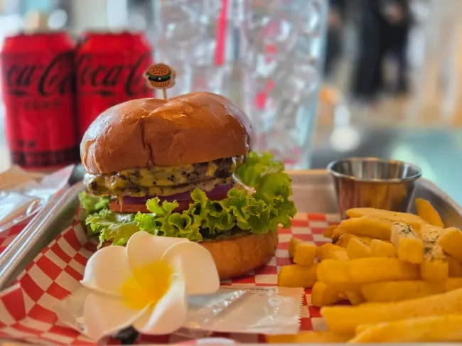 Moana Double Burger with two patties
