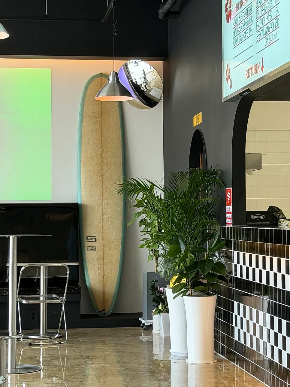 Decorative props inside Moana Burger