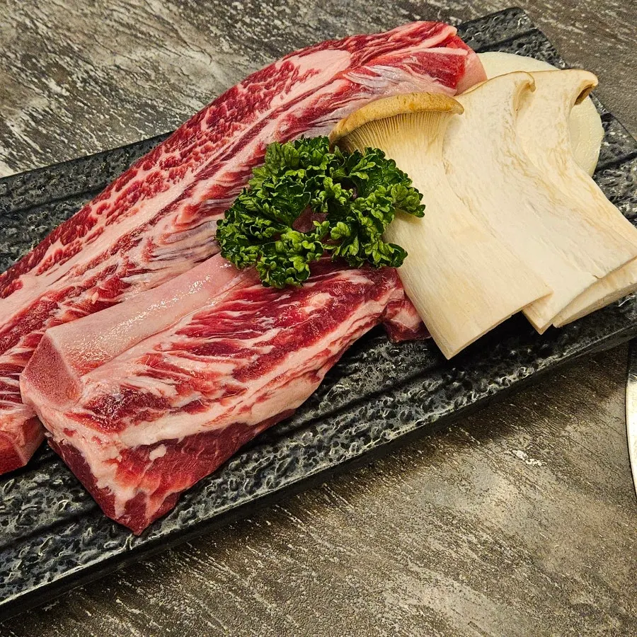Plate of raw woo-dae galbi for two at Chodang Uga