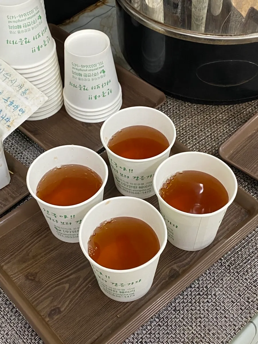 Complimentary lotus leaf tea