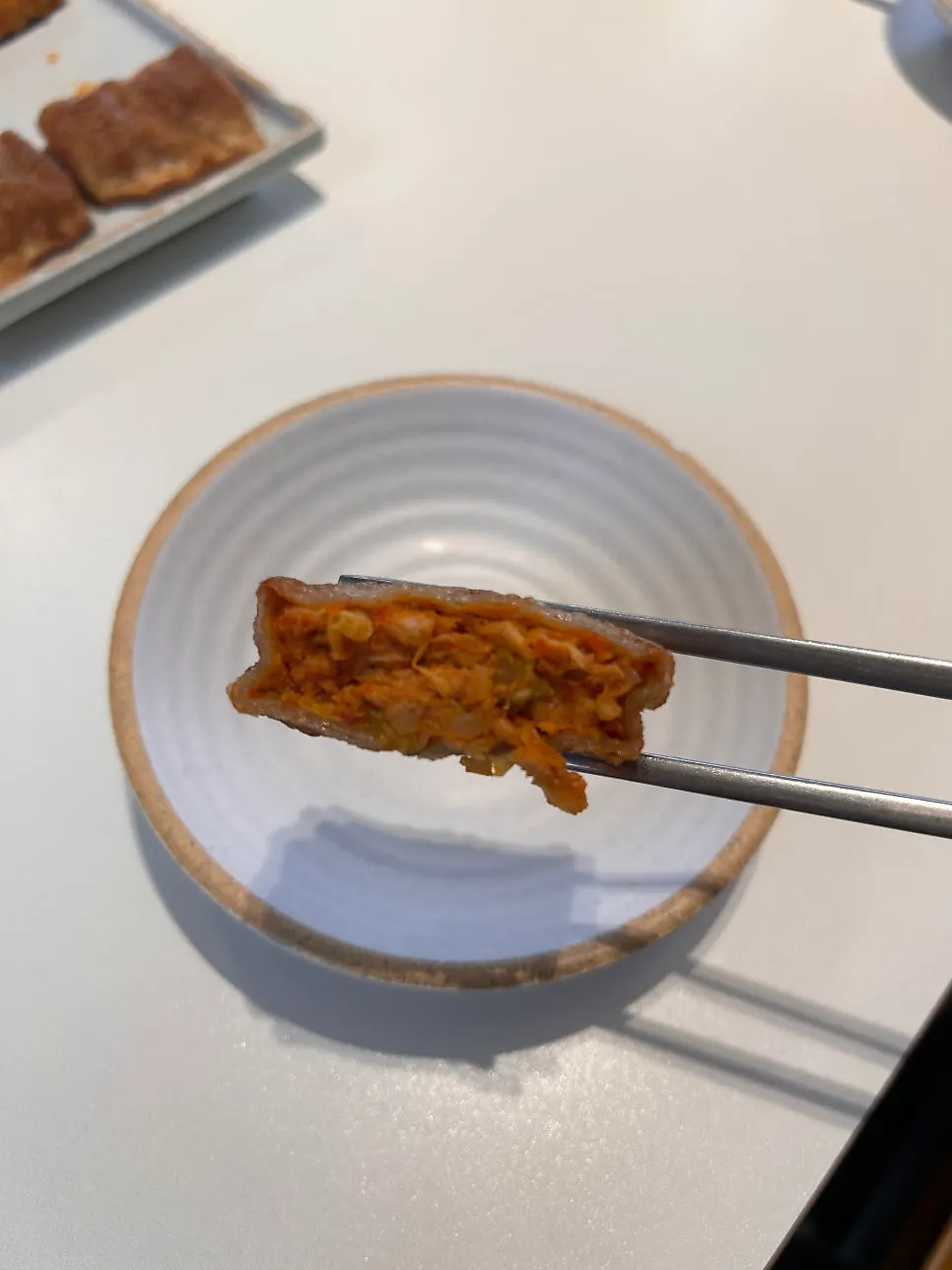 Buckwheat crepe served on a plate