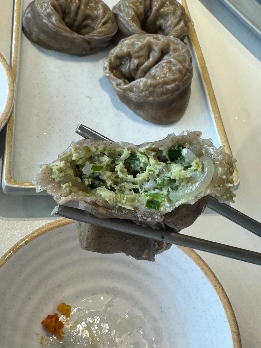 Plate of buckwheat mandu