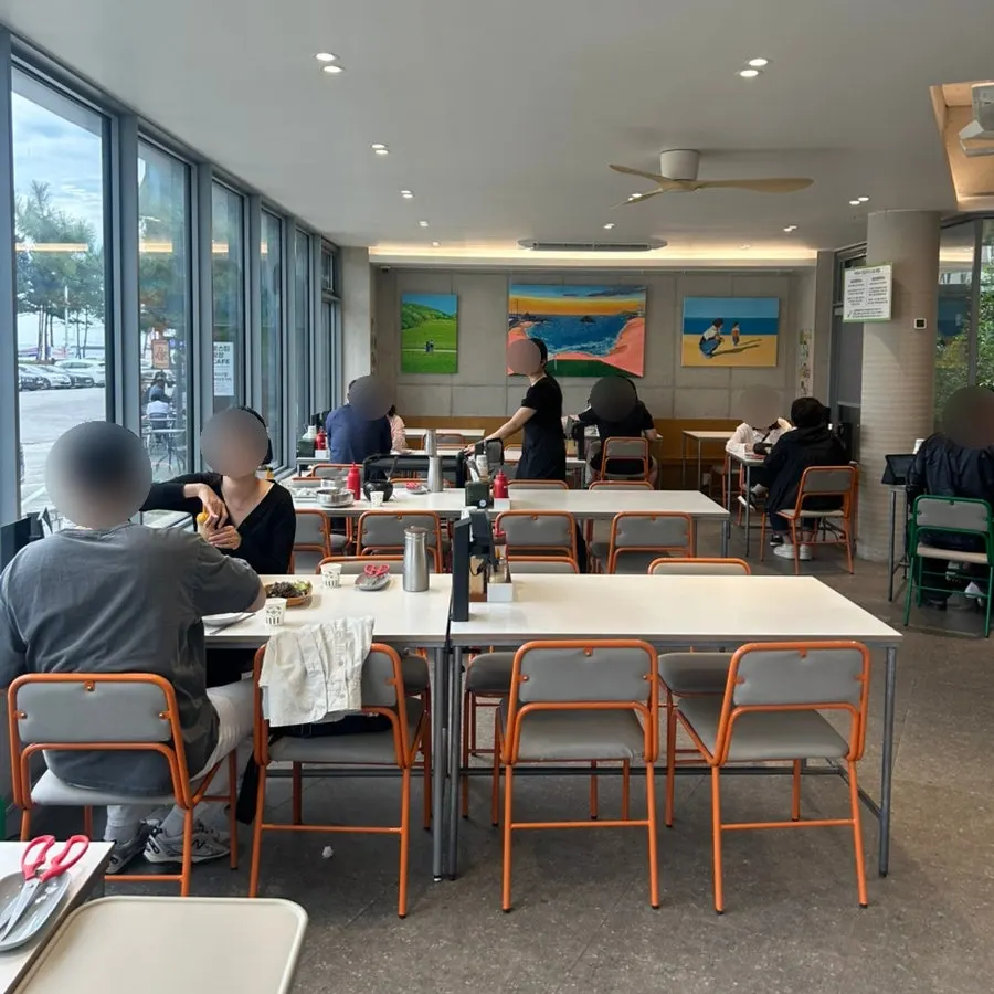 Spacious restaurant interior with wide seating