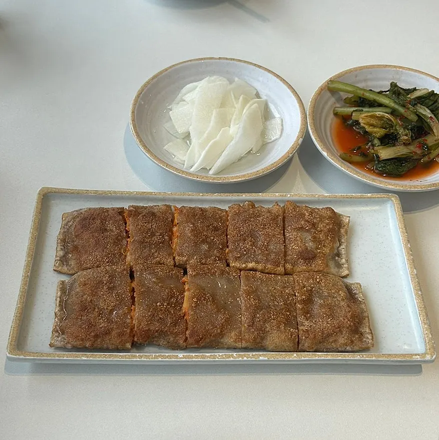 A plate of freshly grilled buckwheat pancake