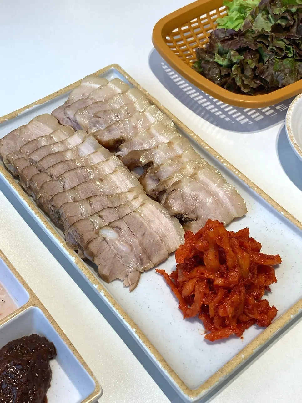 Small han-don pork belly sujuk boiled fresh that day