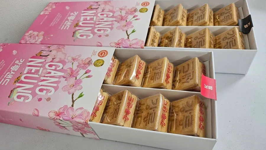 낱개 포장된 강릉샌드 구성